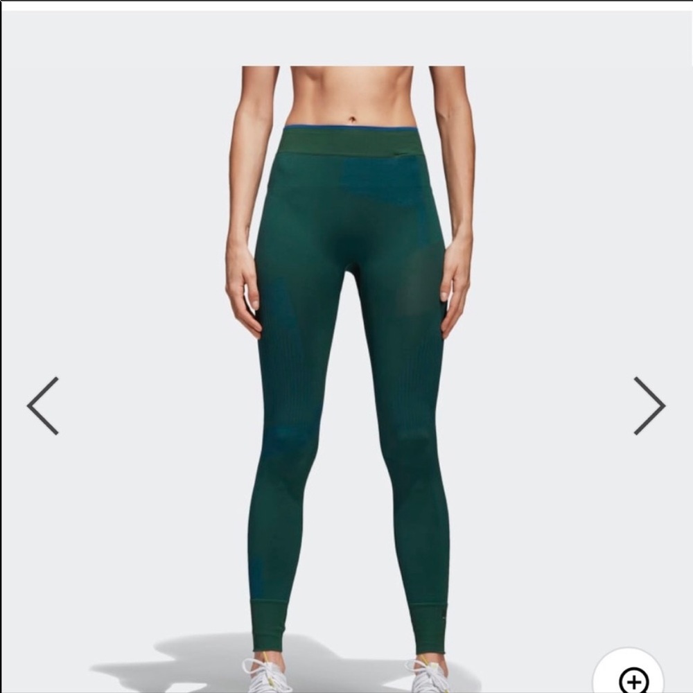 Adidas by Stella Mccartney seamless green leggings